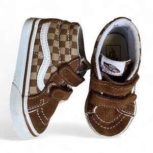 7/$20 baby toddler vans brown checkerboard